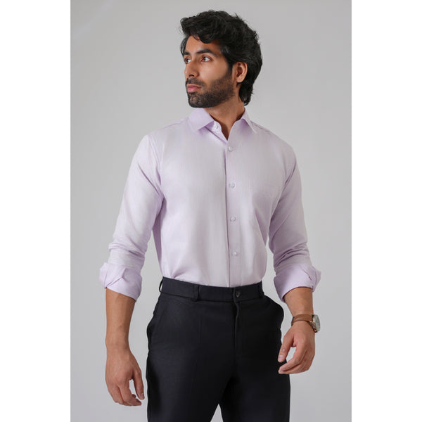 Haute Tissue Lavender Luxe Textured Formal Shirt